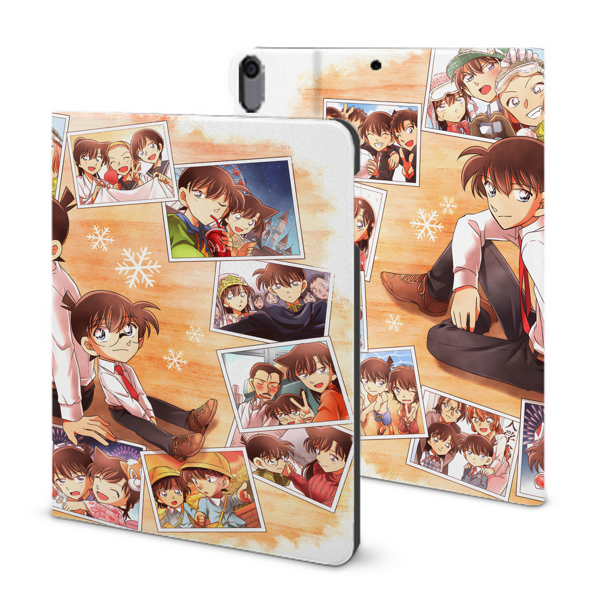 （画像用） 名探偵コナン Detective Conan IPad ケース ブック型 PUレザー TPU 耐衝撃 軽量 薄型 ペン収納なし 全面保護 IPad 各モデル対応